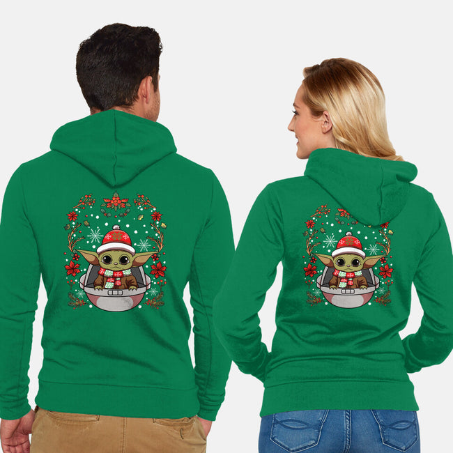 Christmas Yoda-Unisex-Zip-Up-Sweatshirt-JamesQJO