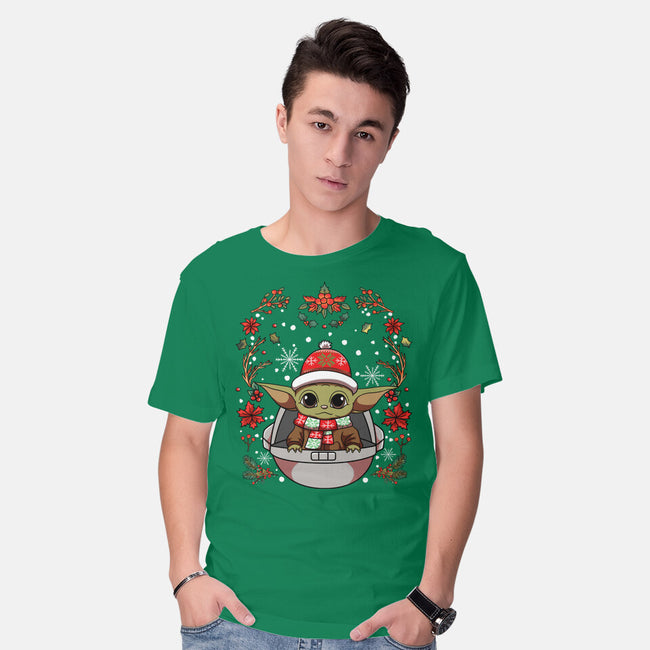 Christmas Yoda-Mens-Basic-Tee-JamesQJO