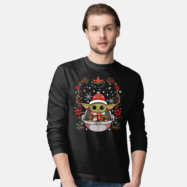 Christmas Yoda-Mens-Long Sleeved-Tee-JamesQJO