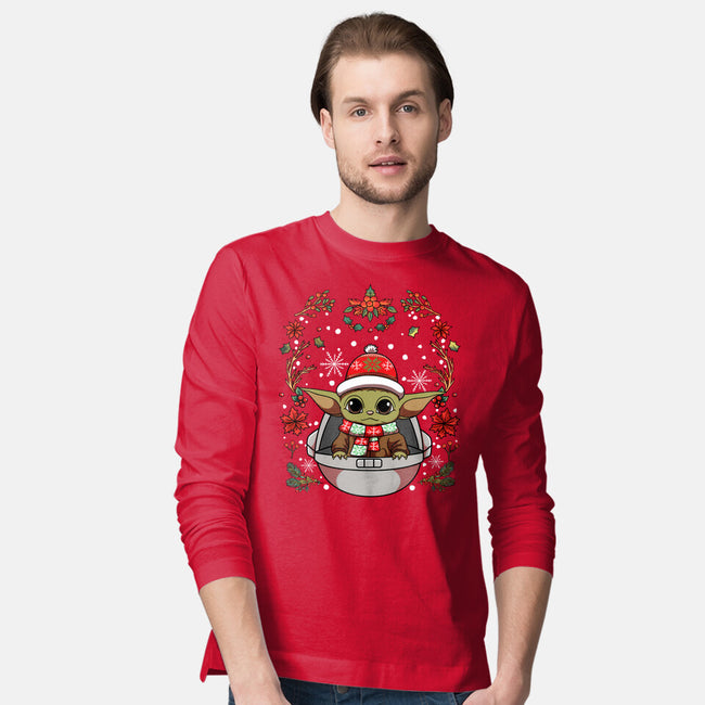 Christmas Yoda-Mens-Long Sleeved-Tee-JamesQJO