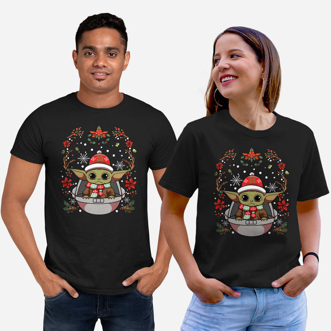 Christmas Yoda-Unisex-Basic-Tee-JamesQJO