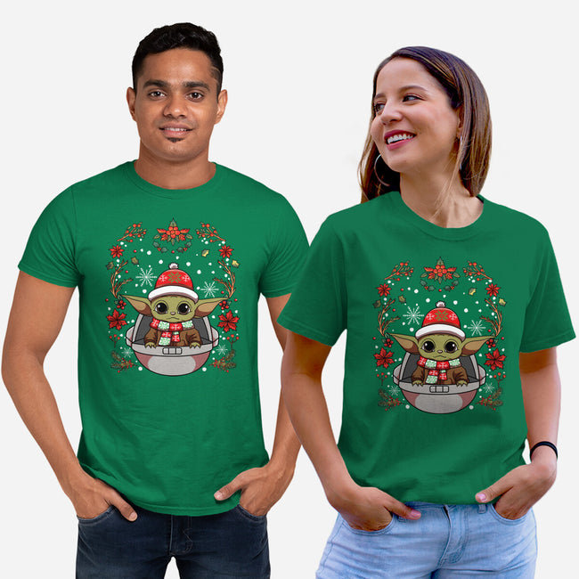 Christmas Yoda-Unisex-Basic-Tee-JamesQJO