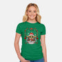 Christmas Yoda-Womens-Fitted-Tee-JamesQJO