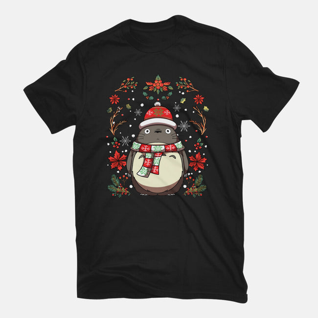 Christmas Totoro-Youth-Basic-Tee-JamesQJO