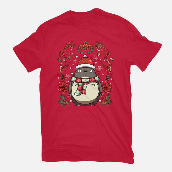 Christmas Totoro-Youth-Basic-Tee-JamesQJO