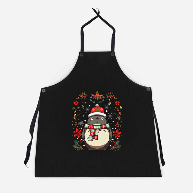 Christmas Totoro-Unisex-Kitchen-Apron-JamesQJO