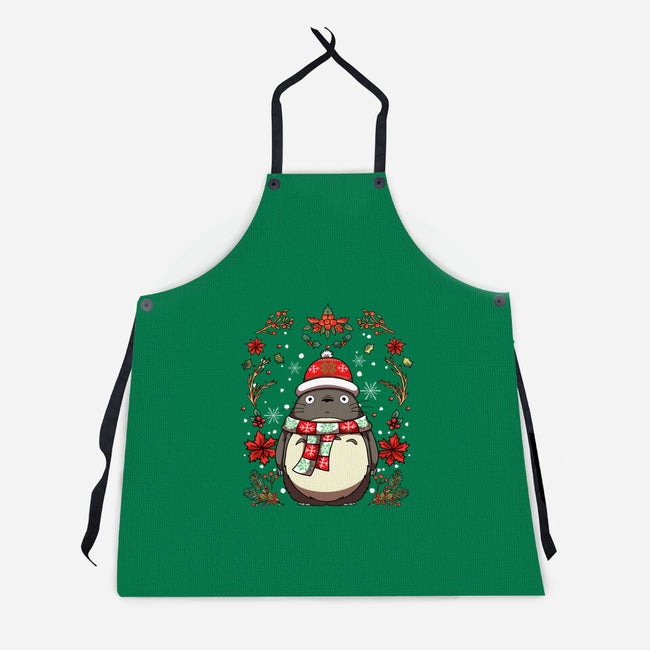 Christmas Totoro-Unisex-Kitchen-Apron-JamesQJO