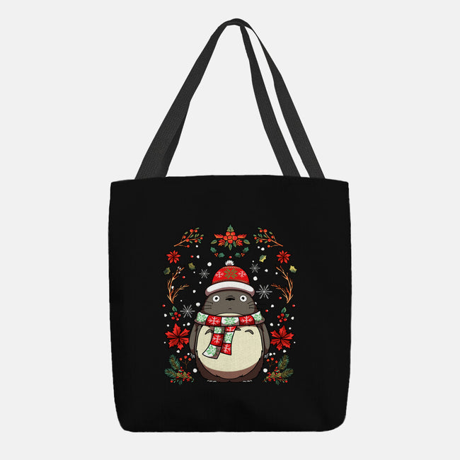 Christmas Totoro-None-Basic Tote-Bag-JamesQJO