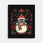 Christmas Totoro-None-Stretched-Canvas-JamesQJO