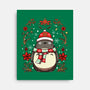 Christmas Totoro-None-Stretched-Canvas-JamesQJO