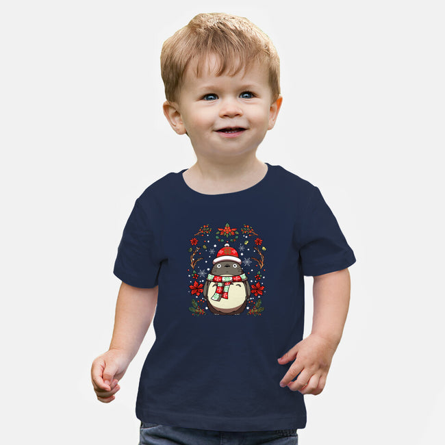 Christmas Totoro-Baby-Basic-Tee-JamesQJO