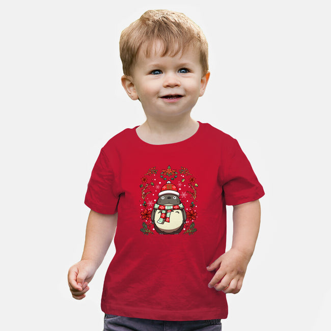 Christmas Totoro-Baby-Basic-Tee-JamesQJO