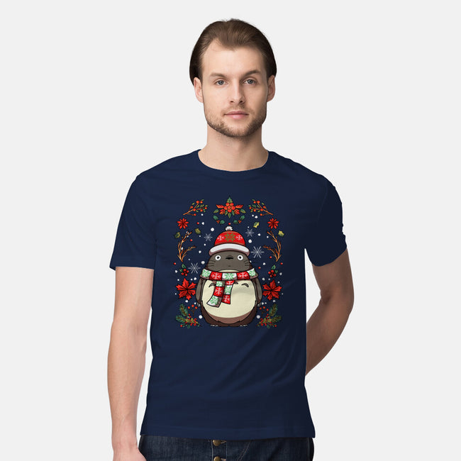 Christmas Totoro-Mens-Premium-Tee-JamesQJO