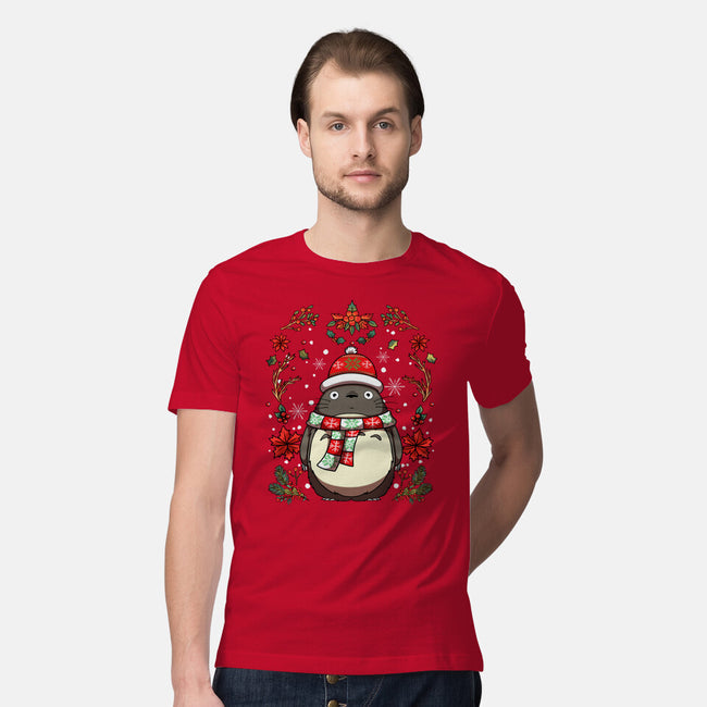 Christmas Totoro-Mens-Premium-Tee-JamesQJO