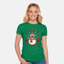 Christmas Totoro-Womens-Fitted-Tee-JamesQJO