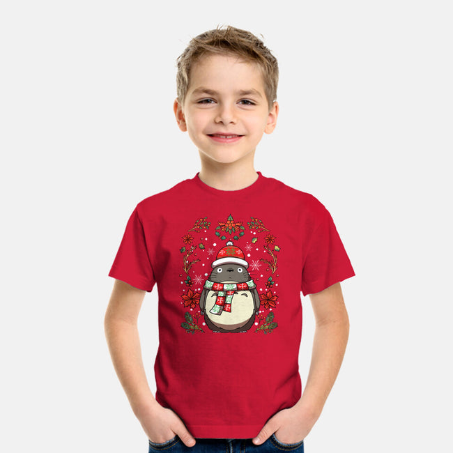 Christmas Totoro-Youth-Basic-Tee-JamesQJO