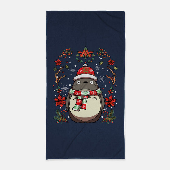 Christmas Totoro-None-Beach-Towel-JamesQJO