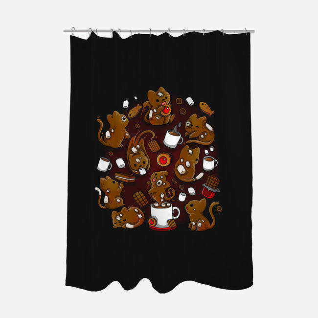 ChocoCat-None-Polyester-Shower Curtain-Vallina84