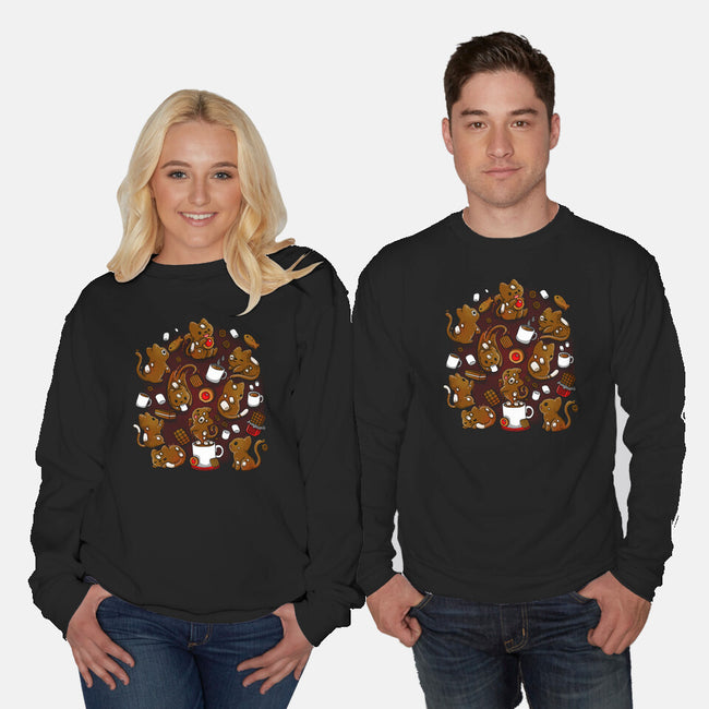 ChocoCat-Unisex-Crew Neck-Sweatshirt-Vallina84