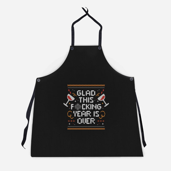 Glad It's Over-Unisex-Kitchen-Apron-eduely