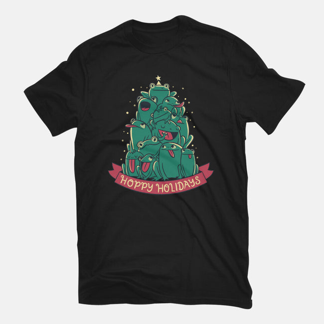 Hoppy Holidays-Womens-Fitted-Tee-Aarons Art Room