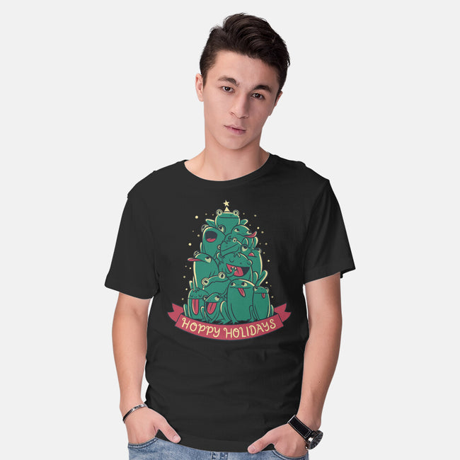 Hoppy Holidays-Mens-Basic-Tee-Aarons Art Room