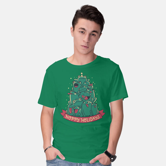 Hoppy Holidays-Mens-Basic-Tee-Aarons Art Room