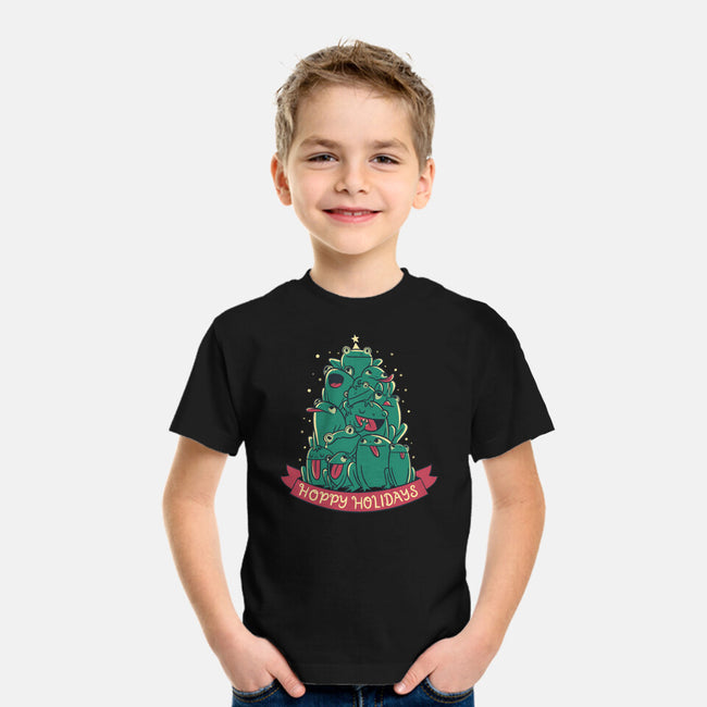 Hoppy Holidays-Youth-Basic-Tee-Aarons Art Room