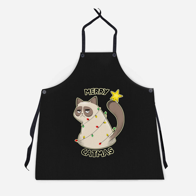 A Merry Catmas-Unisex-Kitchen-Apron-Umberto Vicente