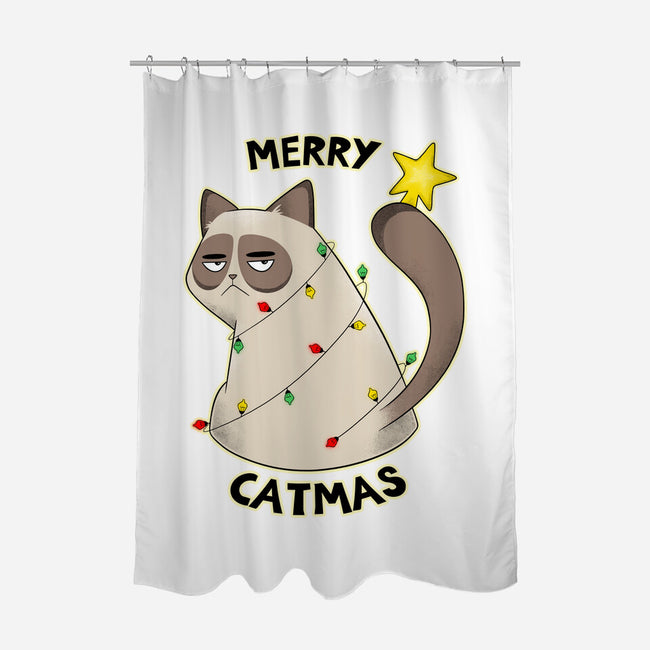 A Merry Catmas-None-Polyester-Shower Curtain-Umberto Vicente