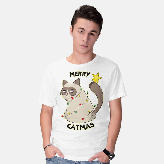 A Merry Catmas-Mens-Basic-Tee-Umberto Vicente