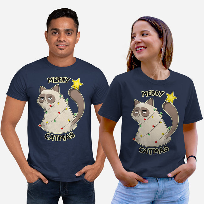 A Merry Catmas-Unisex-Basic-Tee-Umberto Vicente