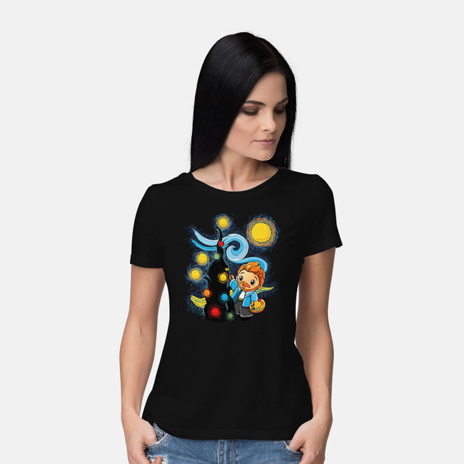 Christmas Art-Womens-Basic-Tee-Vallina84