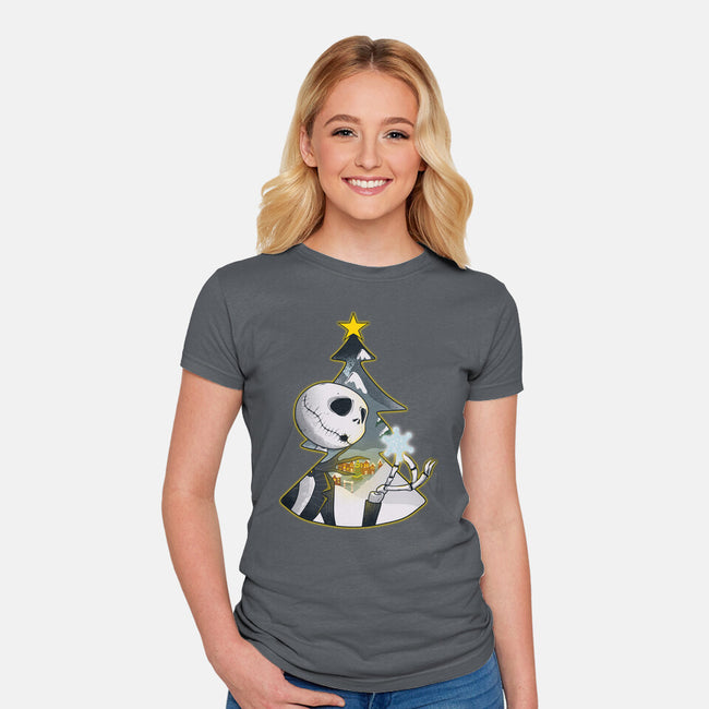 Nightmare Snowflake-Womens-Fitted-Tee-Claudia