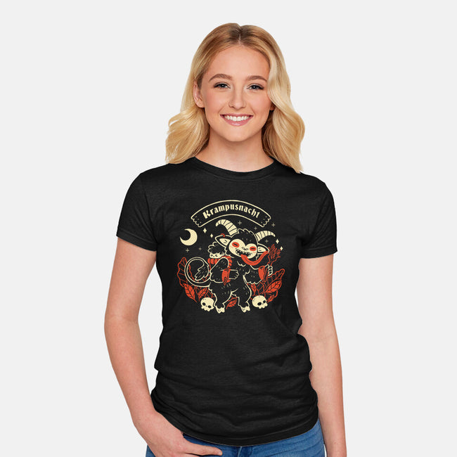 Krampusnacht-Womens-Fitted-Tee-xMorfina