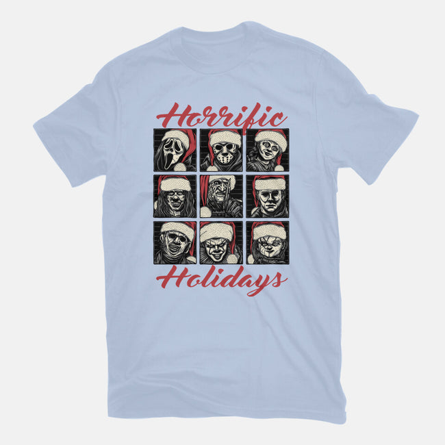 Horrific Holidays-Womens-Basic-Tee-momma_gorilla