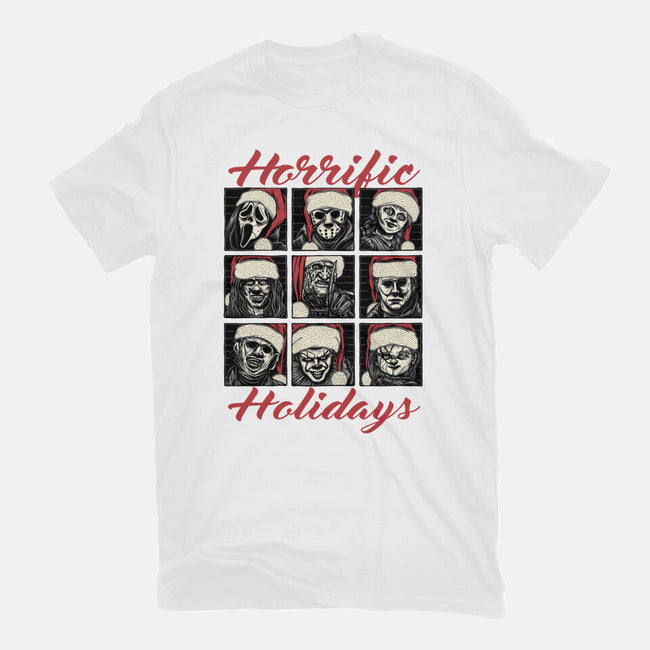 Horrific Holidays-Womens-Basic-Tee-momma_gorilla