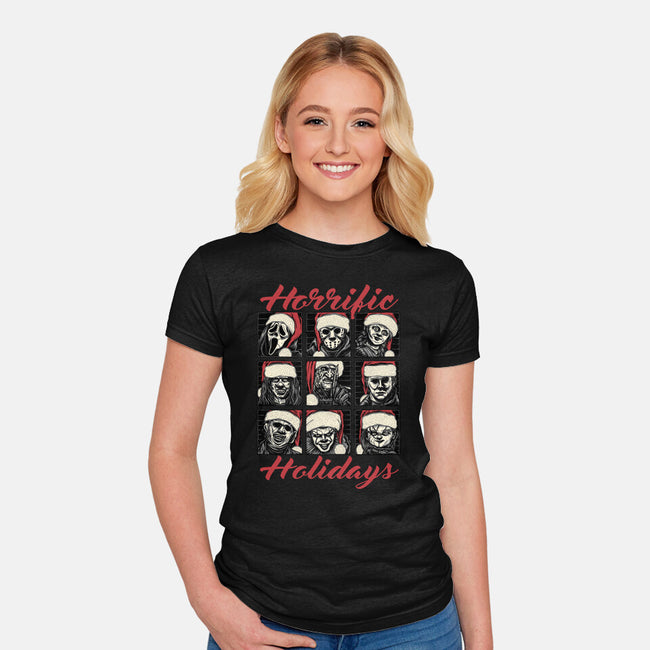 Horrific Holidays-Womens-Fitted-Tee-momma_gorilla