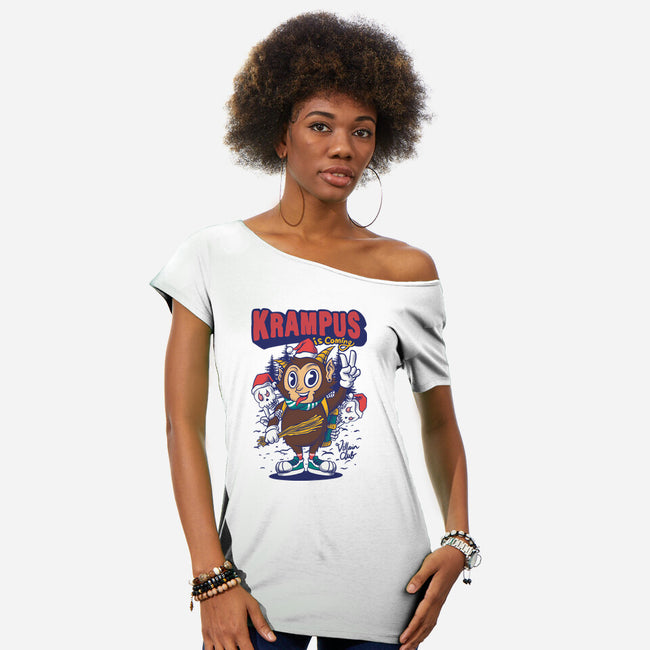 Krampus Is Coming-Womens-Off Shoulder-Tee-spoilerinc