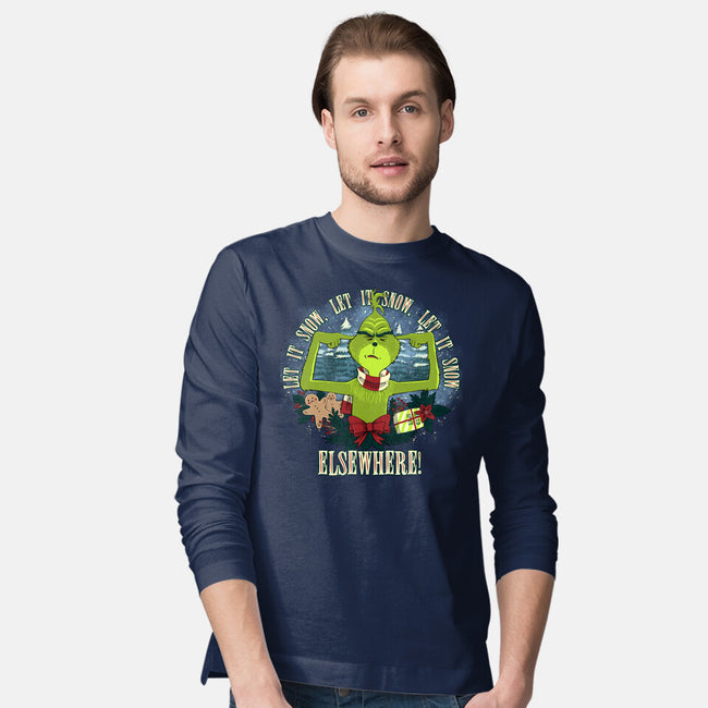 Let It Snow Elsewhere-Mens-Long Sleeved-Tee-rmatix