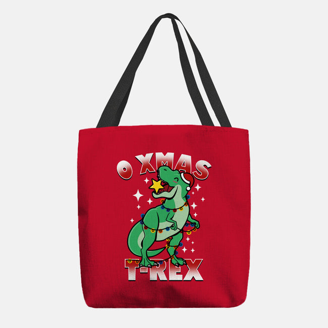 O Xmas T-Rex-None-Basic Tote-Bag-Boggs Nicolas