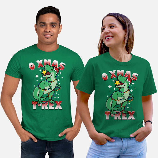 O Xmas T-Rex-Unisex-Basic-Tee-Boggs Nicolas