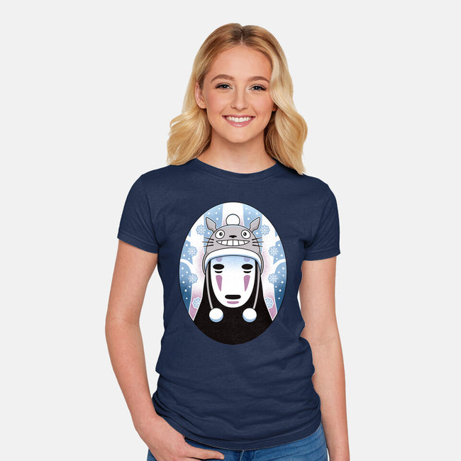 Spirits In The Snow-Womens-Fitted-Tee-Logozaste