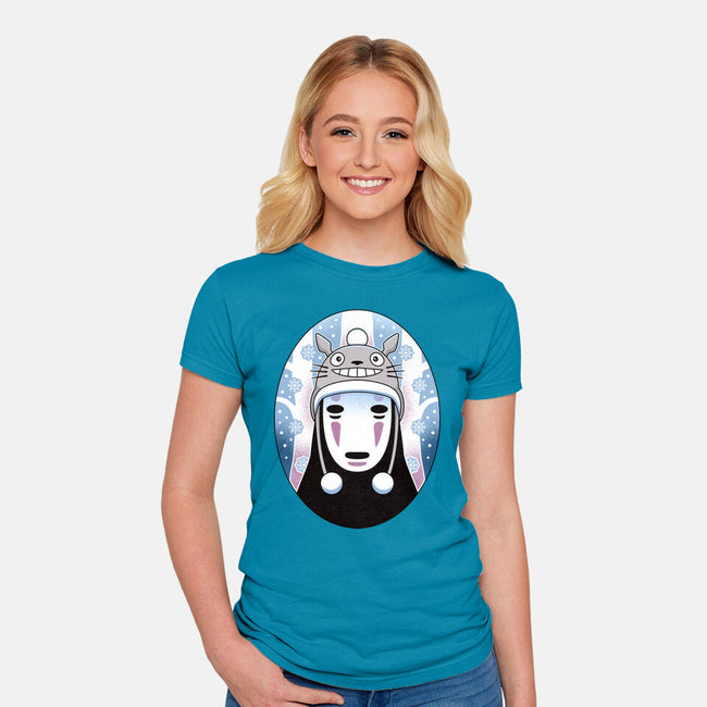 Spirits In The Snow-Womens-Fitted-Tee-Logozaste