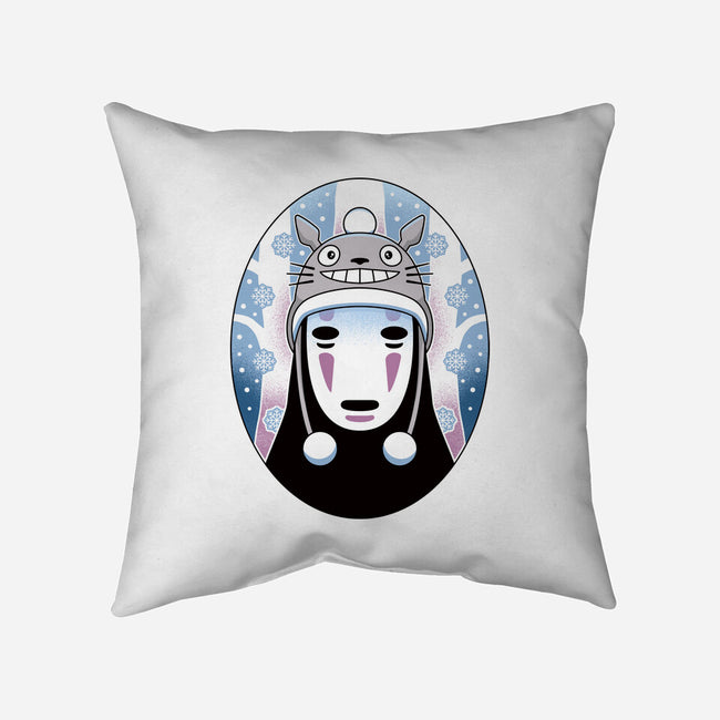 Spirits In The Snow-None-Removable Cover-Throw Pillow-Logozaste