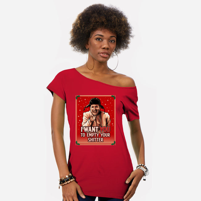 Christmas Cleaning-Womens-Off Shoulder-Tee-daobiwan