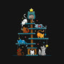 Christmas Tree House Cats-None-Polyester-Shower Curtain-Vallina84