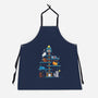 Christmas Tree House Cats-Unisex-Kitchen-Apron-Vallina84