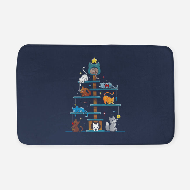 Christmas Tree House Cats-None-Memory Foam-Bath Mat-Vallina84