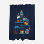 Christmas Tree House Cats-None-Polyester-Shower Curtain-Vallina84